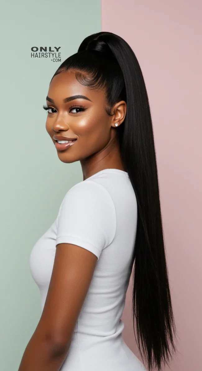 1. Sleek High Ponytail | Long Hairstyles For Every Occasion: Elevate Your Style