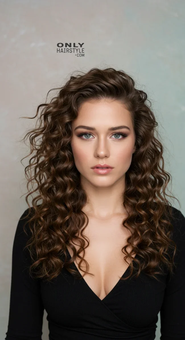 1. Classic Full-Length Crimped Hair | 10 Best Crimped Hairstyles Trending In 2025