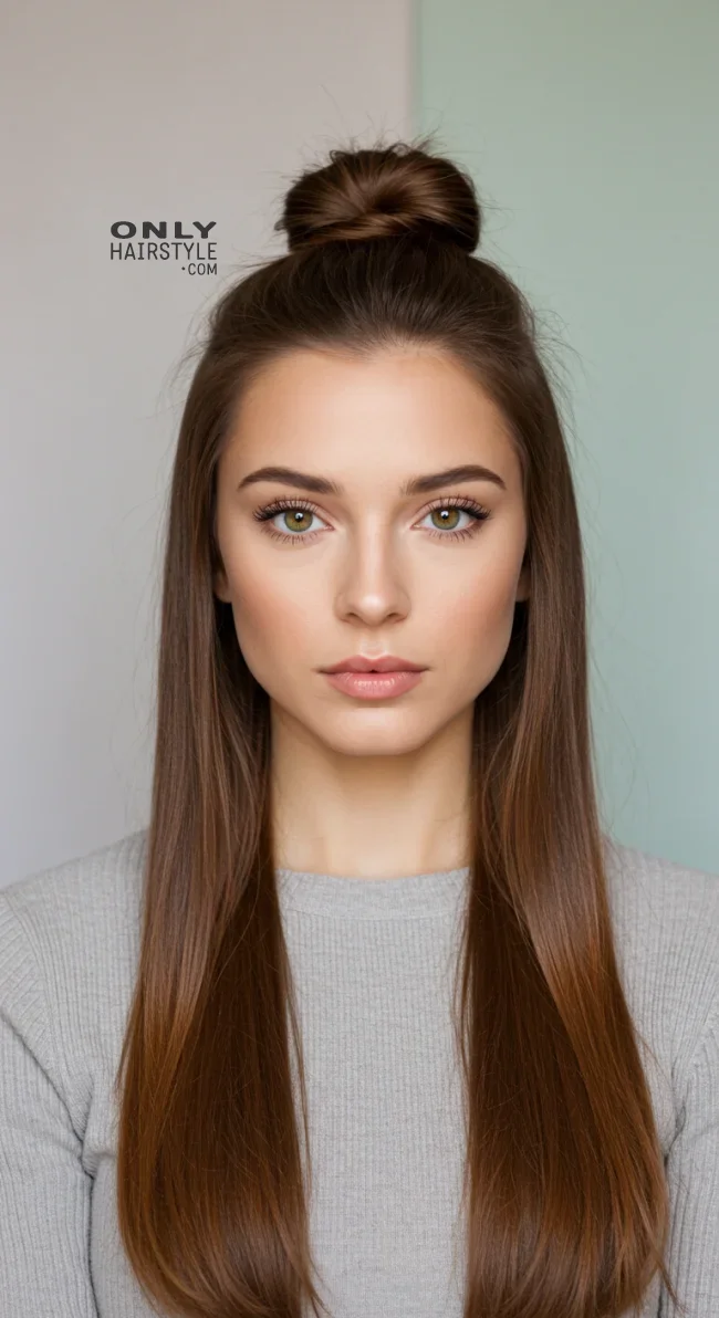 1. Classic Half Bun | Half Bun: Universally Loved As A Style Craze